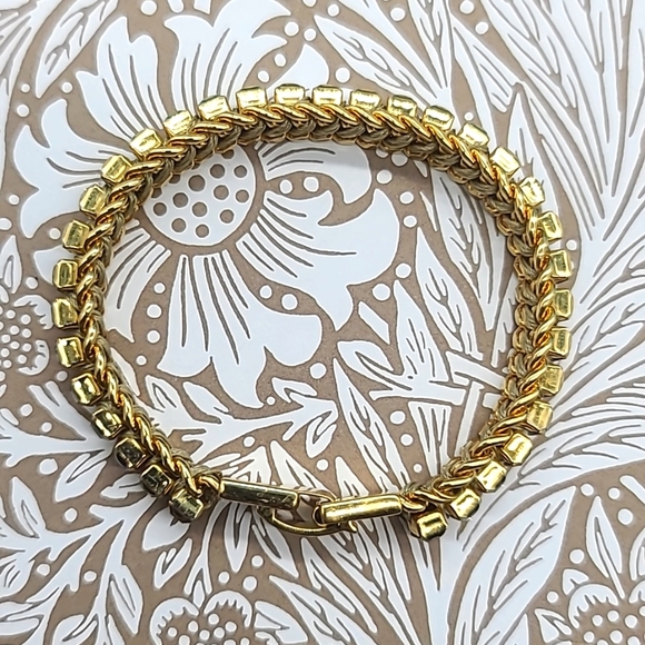 Henri Bendel Emerald-Cut CZ Gold-plated Tennis Bracelet πΎ DAZZLING! - Picture 7 of 12